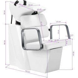 Scafa pentru frizerie Gabbiano Porto 154147 (White/Grey) Thumb