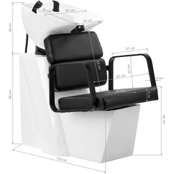 Scafa pentru frizerie Gabbiano Porto-BM (Black/White) Thumb