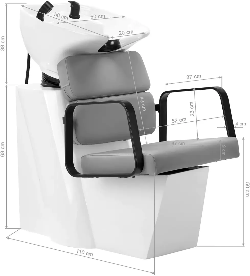 Мойка парикмахерская Gabbiano Porto-BM (Grey/White)