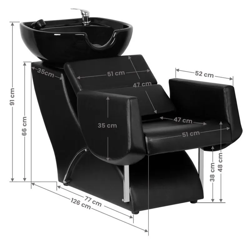 Scafa pentru frizerie Gabbiano Santiago (Black)
