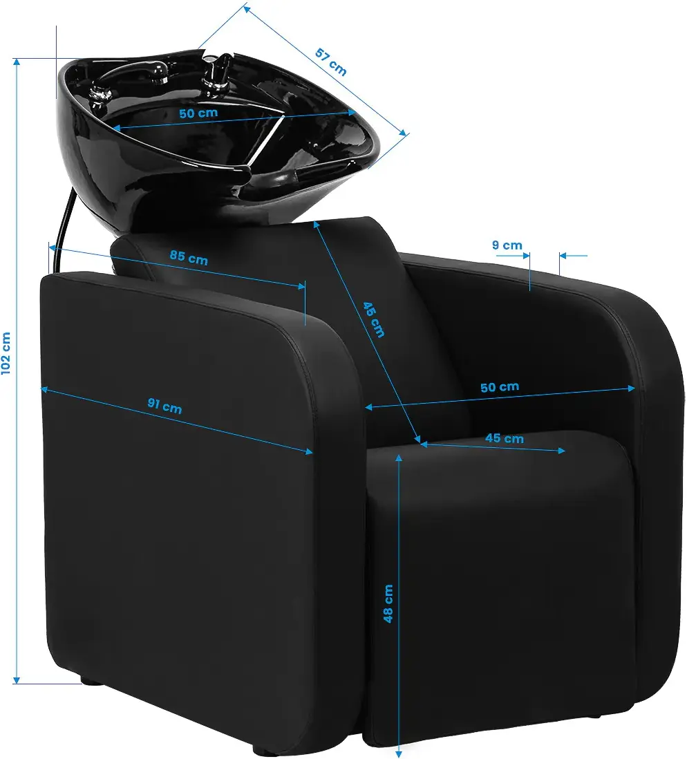 Scafa pentru frizerie Gabbiano Sylvia 148997 (Black) - 10