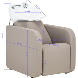 Scafa pentru frizerie Gabbiano Sylvia 153419 (Beige) Thumb