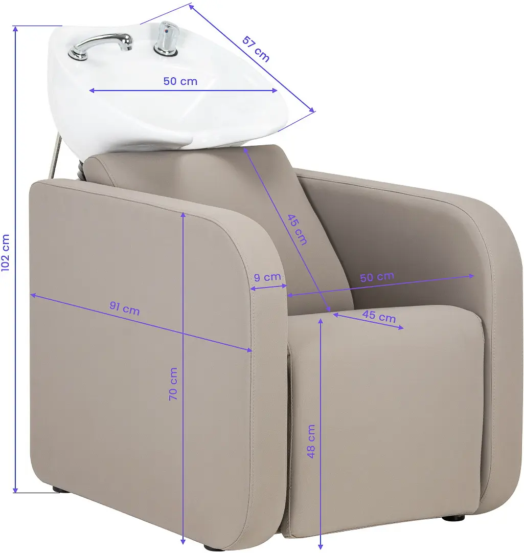 Scafa pentru frizerie Gabbiano Sylvia 153419 (Beige) - 9