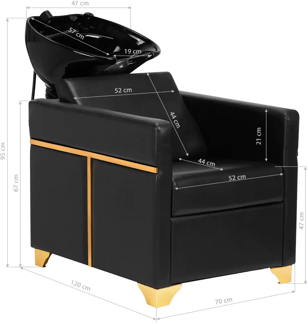 Scafa pentru frizerie Gabbiano Toledo (Black/Gold)