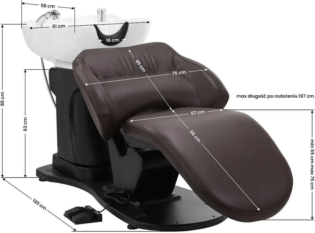 Scafa pentru frizerie Gabbiano Trycho 148179 (Brown/Black/White)