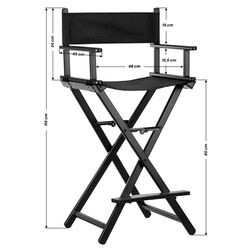 Scaun make-up pliabil Gabbiano 133430 (Black) Thumb