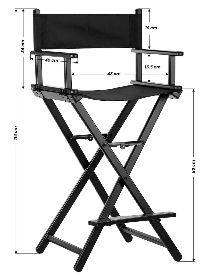 Scaun make-up pliabil Gabbiano 133430 (Black)