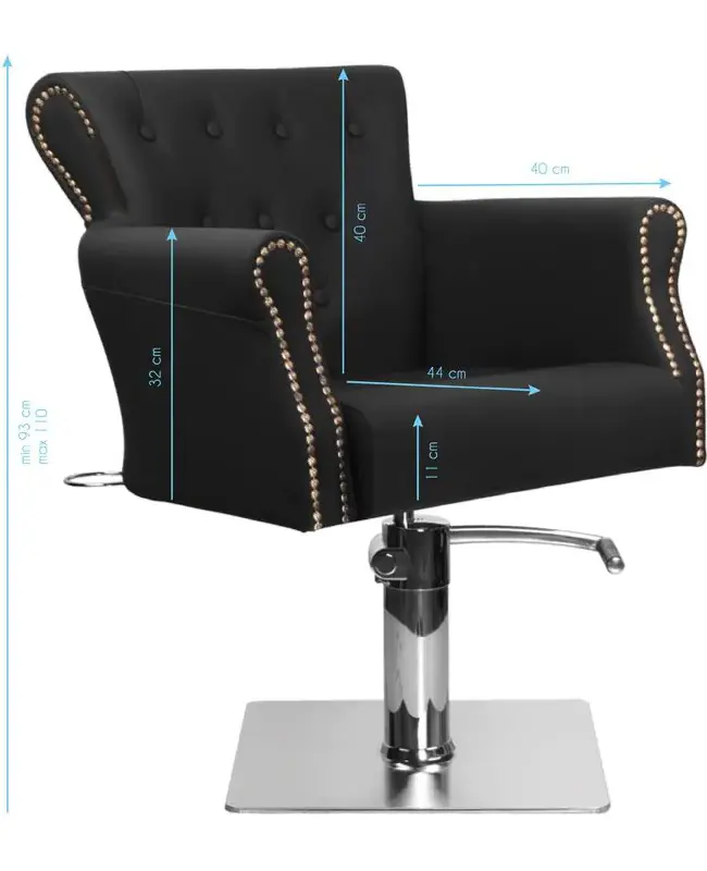 Fotoliu de coafor Hair System Ber 8541 125408 (Black/Silver)