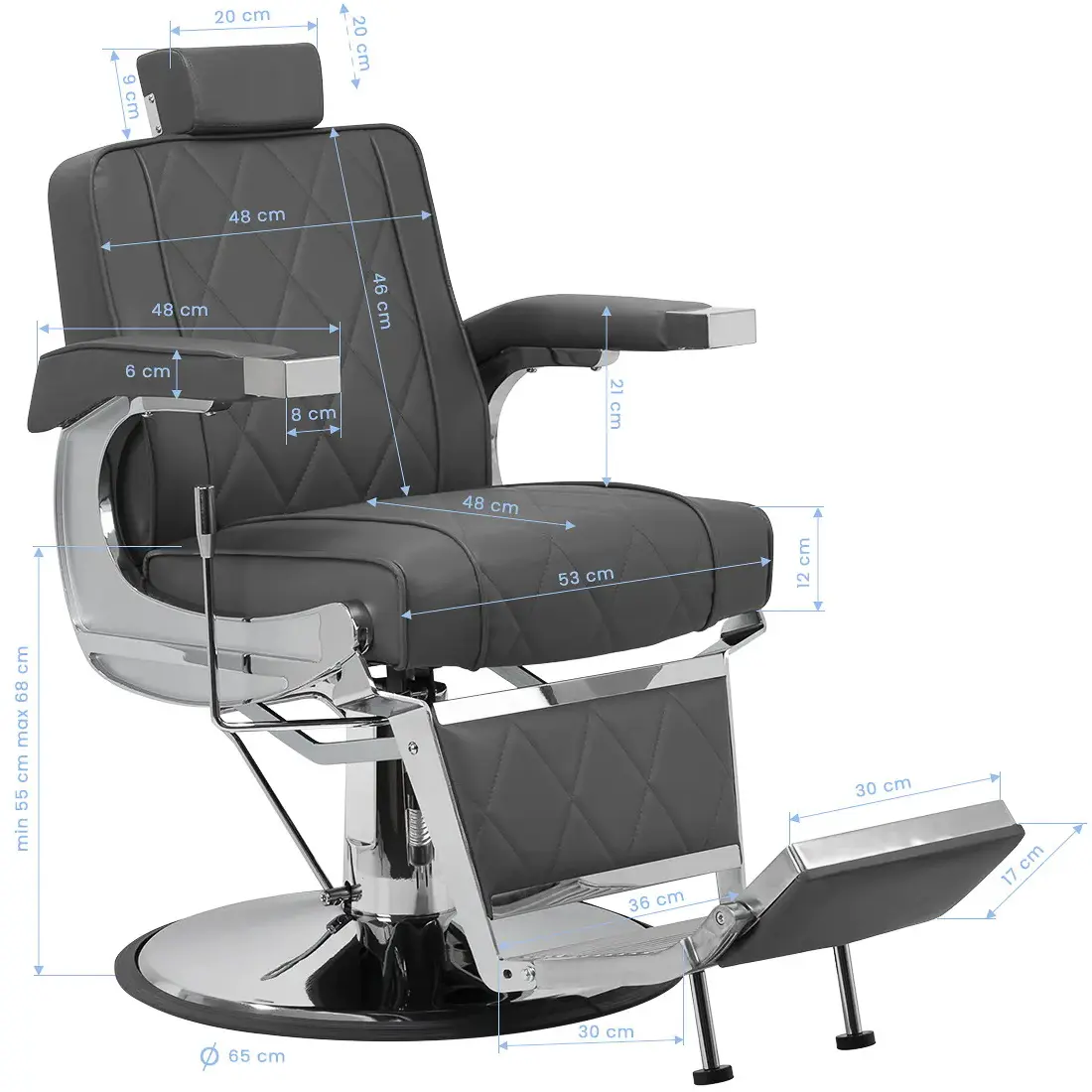 Fotoliu de coafor Hair System BM88066 150112 (Gray/Chrome)