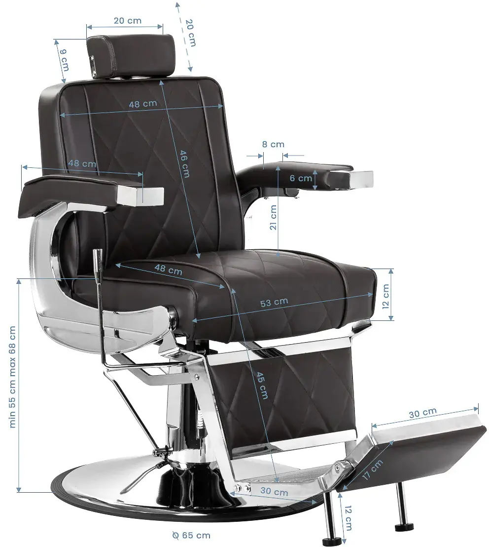 Fotoliu de coafor Hair System BM88066 152035 (Brown/Chrome)