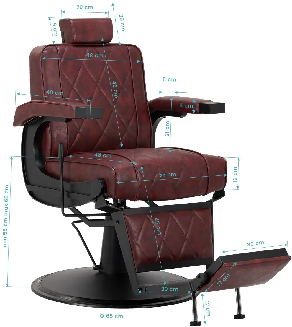Fotoliu de coafor Hair System BM88066B 154181 (Burgundy/Black)