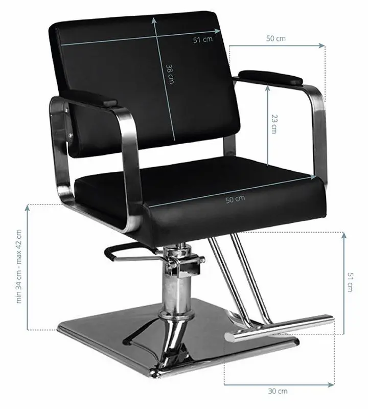 Fotoliu de coafor Hair System HS202 (Black)