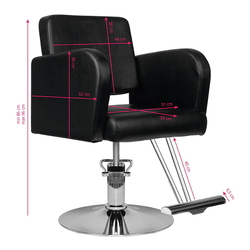 Fotoliu de coafor Hair System HS92 (Black/Silver) Thumb