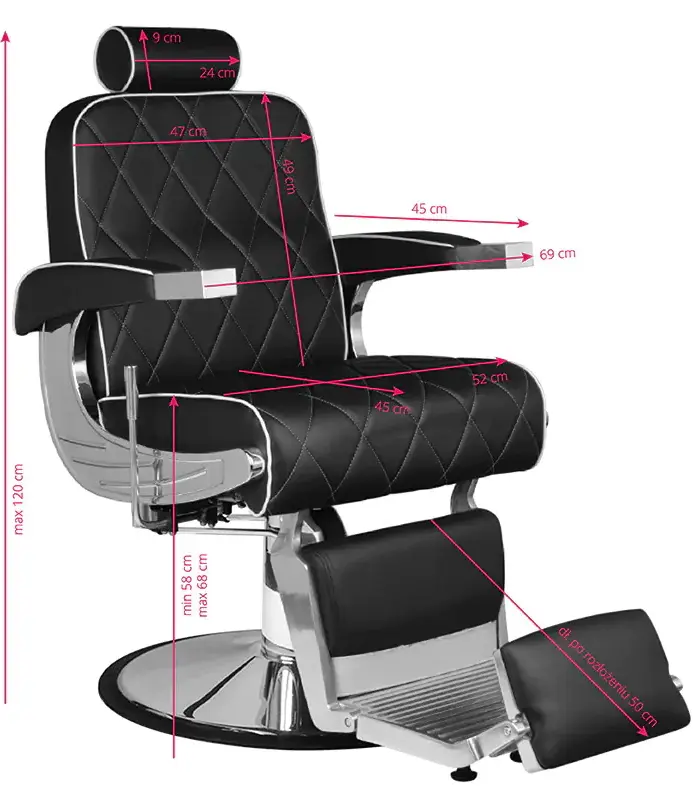 Fotoliu de coafor Hair System Royal X (Black)