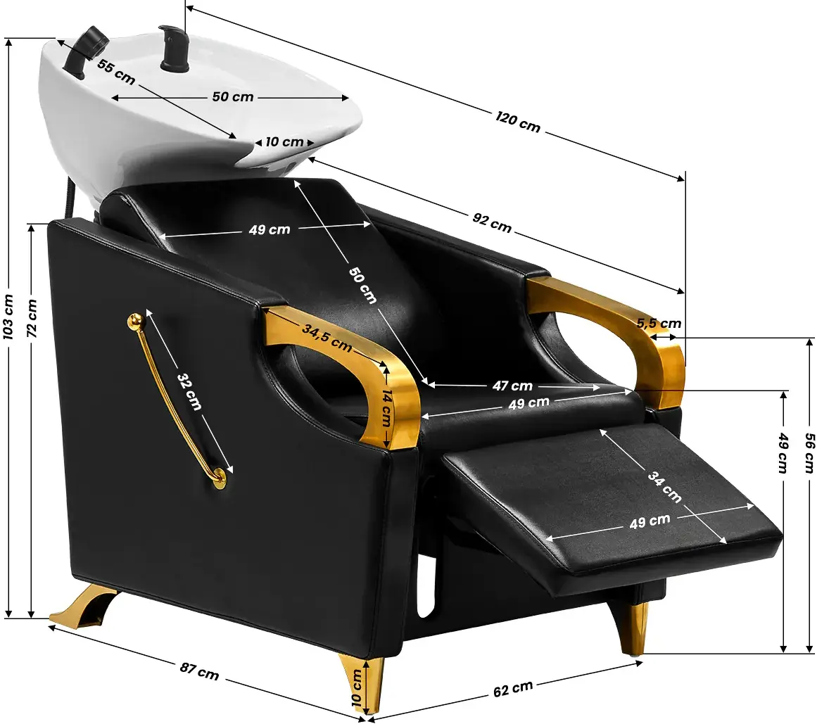 Scafa pentru frizerie Gabbiano C019G 148068 (Black/Gold)
