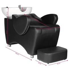 Мойка парикмахерская Hair System HSB46 (Black/White) Thumb