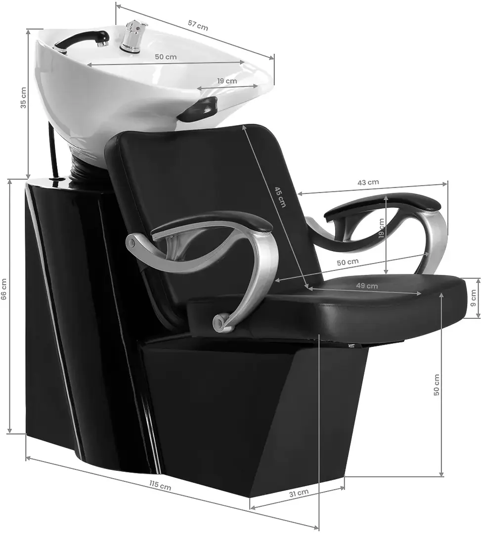 Scafa pentru frizerie Hair System ZA31 148173 (Black)