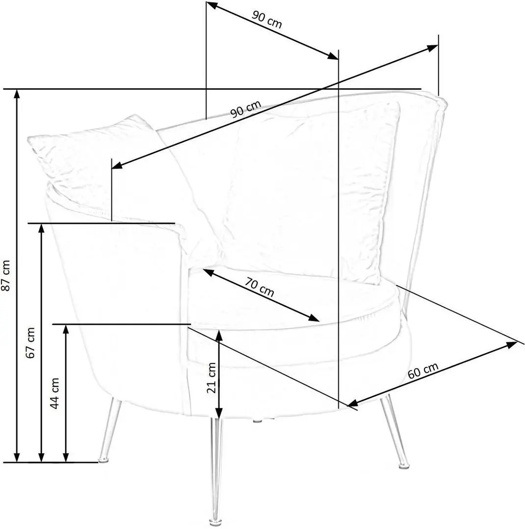 Fotoliu Halmar Almond (Dark Green) - 11