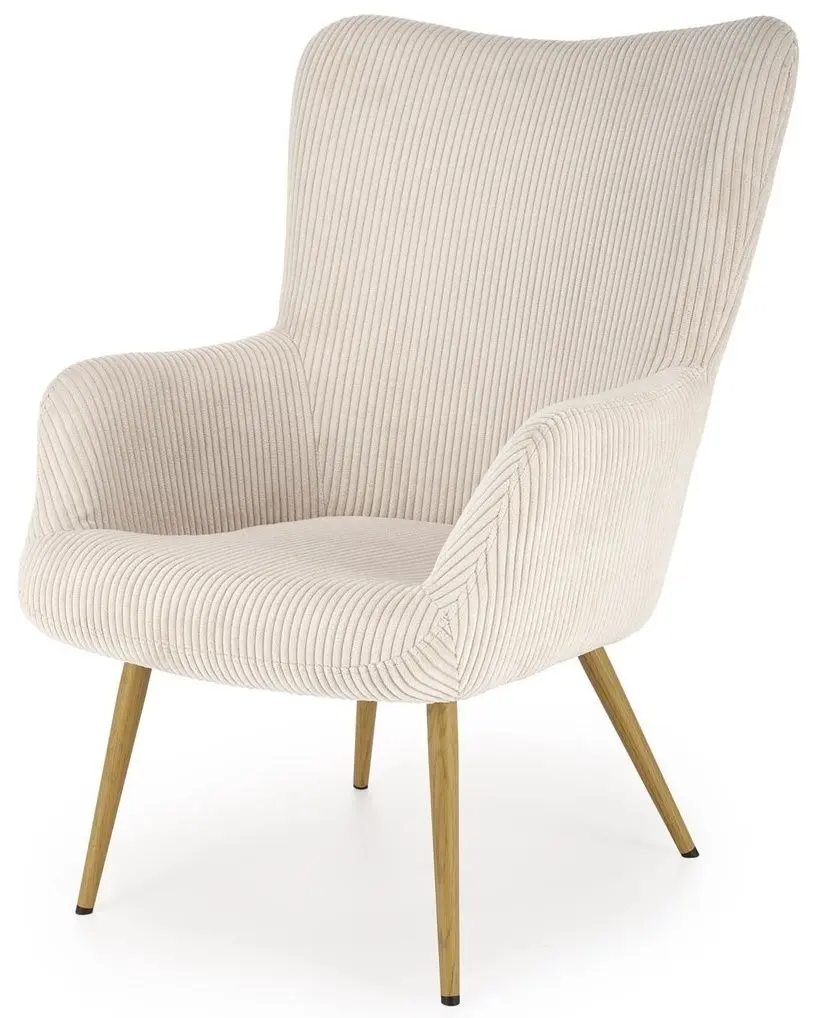 Fotoliu Halmar Amaro (Cream/Natural Oak)