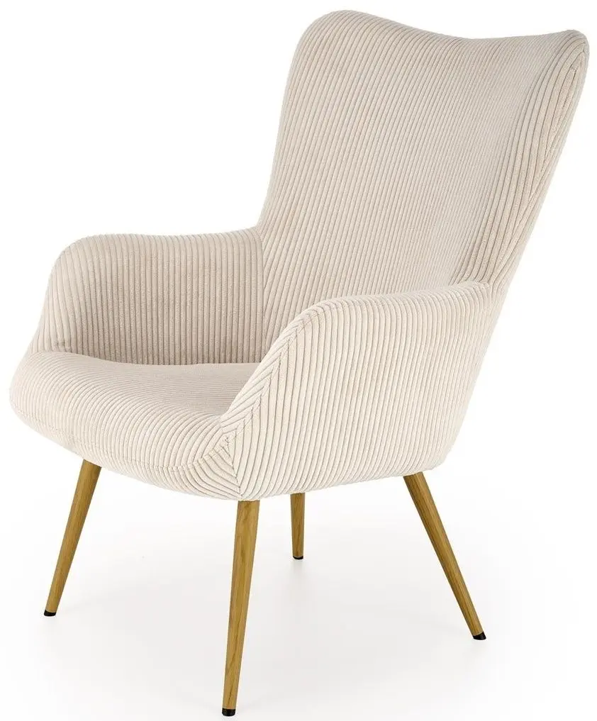 Fotoliu Halmar Amaro (Cream/Natural Oak)