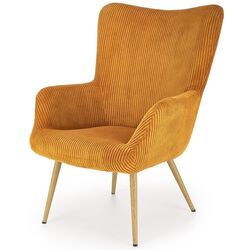 Fotoliu Halmar Amaro (Mustard/Natural Oak) Thumb