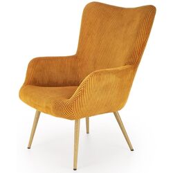 Fotoliu Halmar Amaro (Mustard/Natural Oak) Thumb