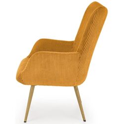 Fotoliu Halmar Amaro (Mustard/Natural Oak) Thumb