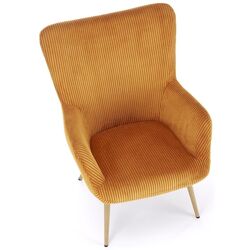 Fotoliu Halmar Amaro (Mustard/Natural Oak) Thumb