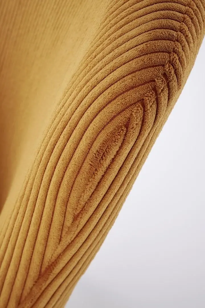 Fotoliu Halmar Amaro (Mustard/Natural Oak)