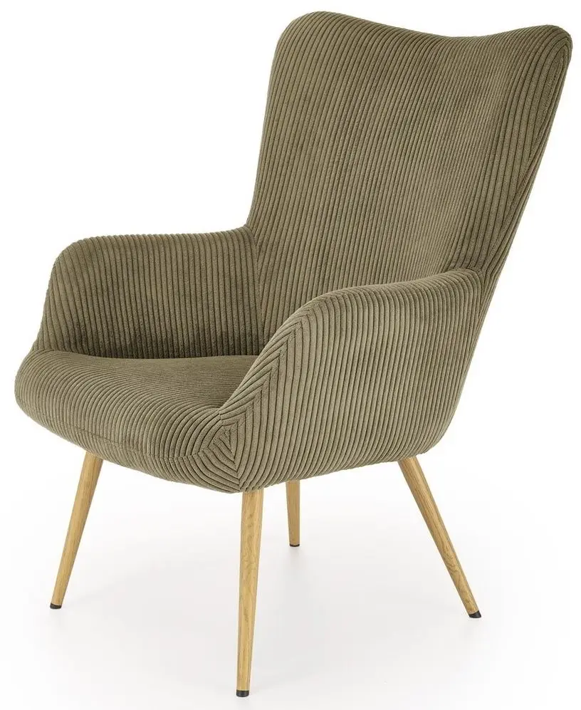 Fotoliu Halmar Amaro (Olive/Natural Oak)