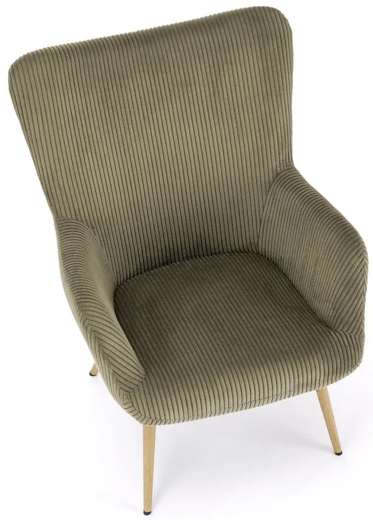 Fotoliu Halmar Amaro (Olive/Natural Oak)