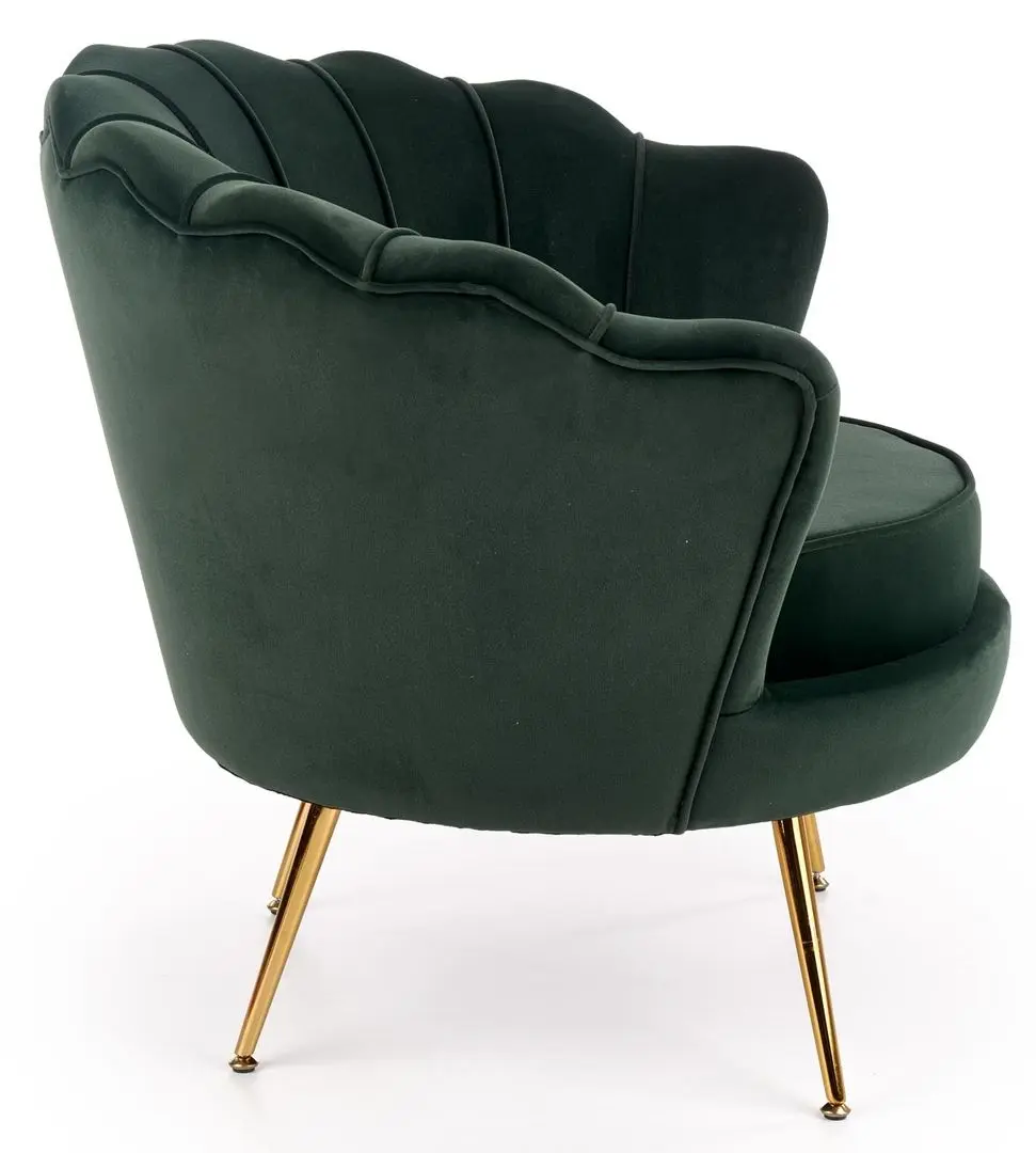 Fotoliu Halmar Amorinito (Dark Green/Gold)