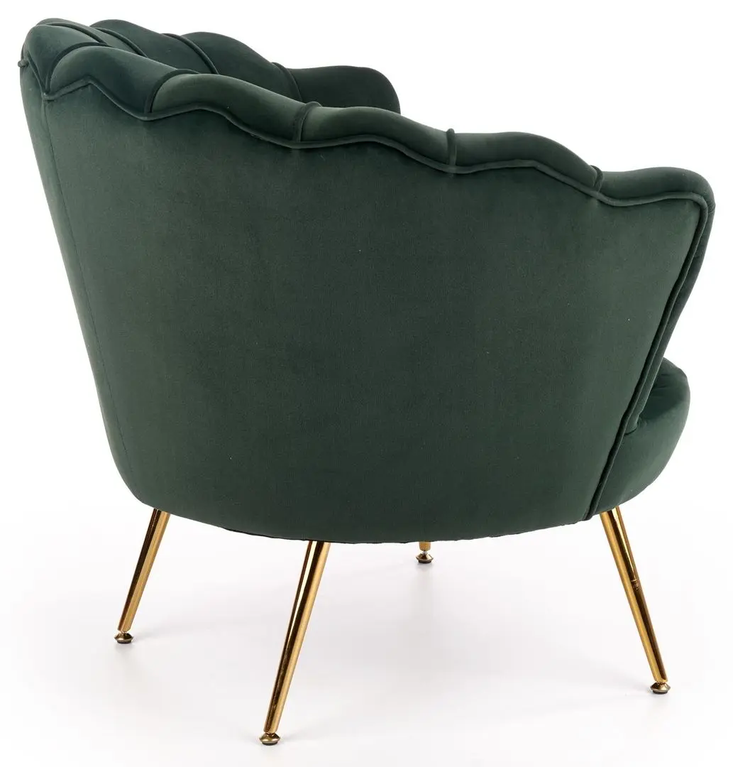 Fotoliu Halmar Amorinito (Dark Green/Gold)