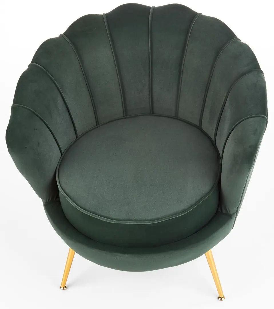 Fotoliu Halmar Amorinito (Dark Green/Gold)
