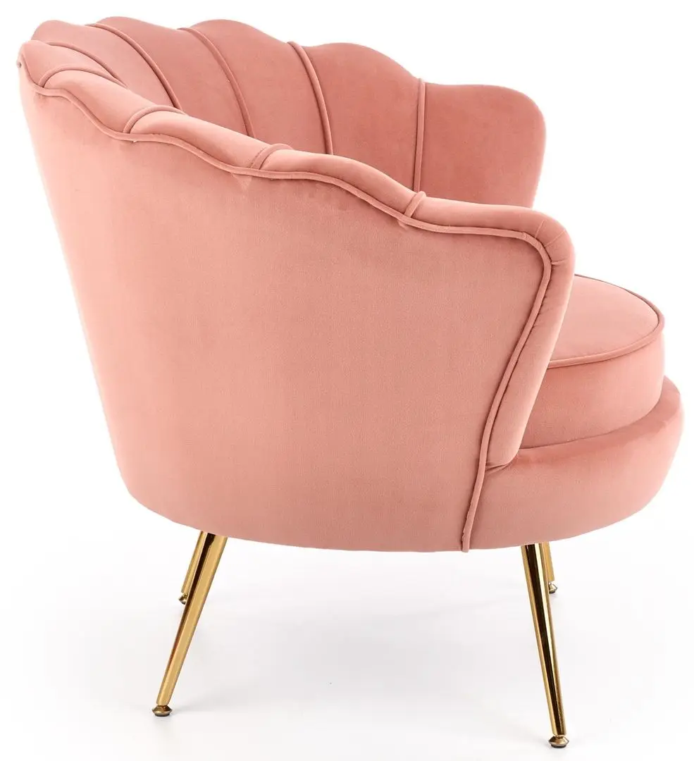 Fotoliu Halmar Amorinito (Light Pink/Gold)