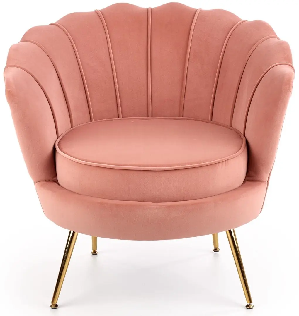 Fotoliu Halmar Amorinito (Light Pink/Gold)