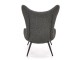 Fotoliu Halmar Atlantis (Dark Gray/Black)