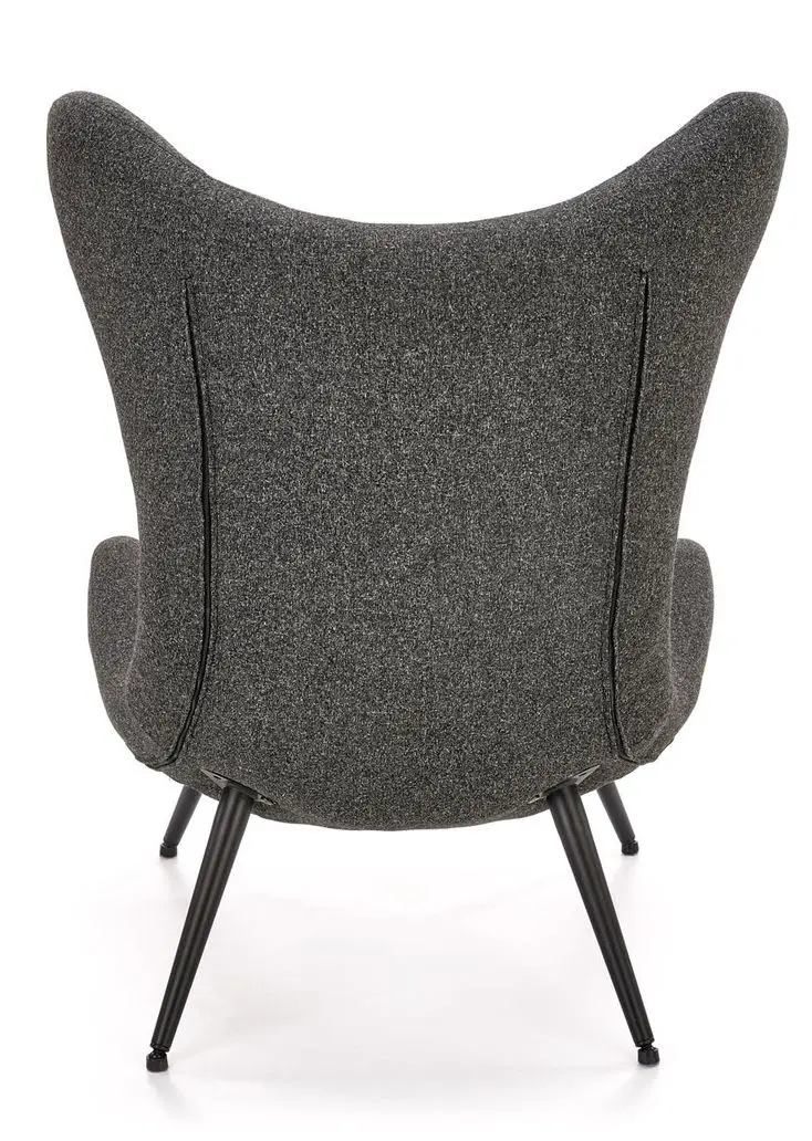 Fotoliu Halmar Atlantis (Dark Gray/Black)