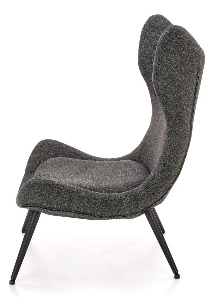 Fotoliu Halmar Atlantis (Dark Gray/Black)