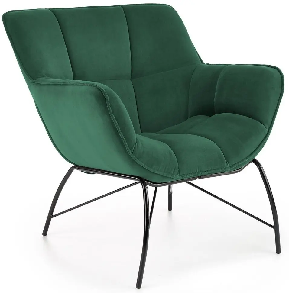 Fotoliu Halmar Belton (Dark Green/Black)