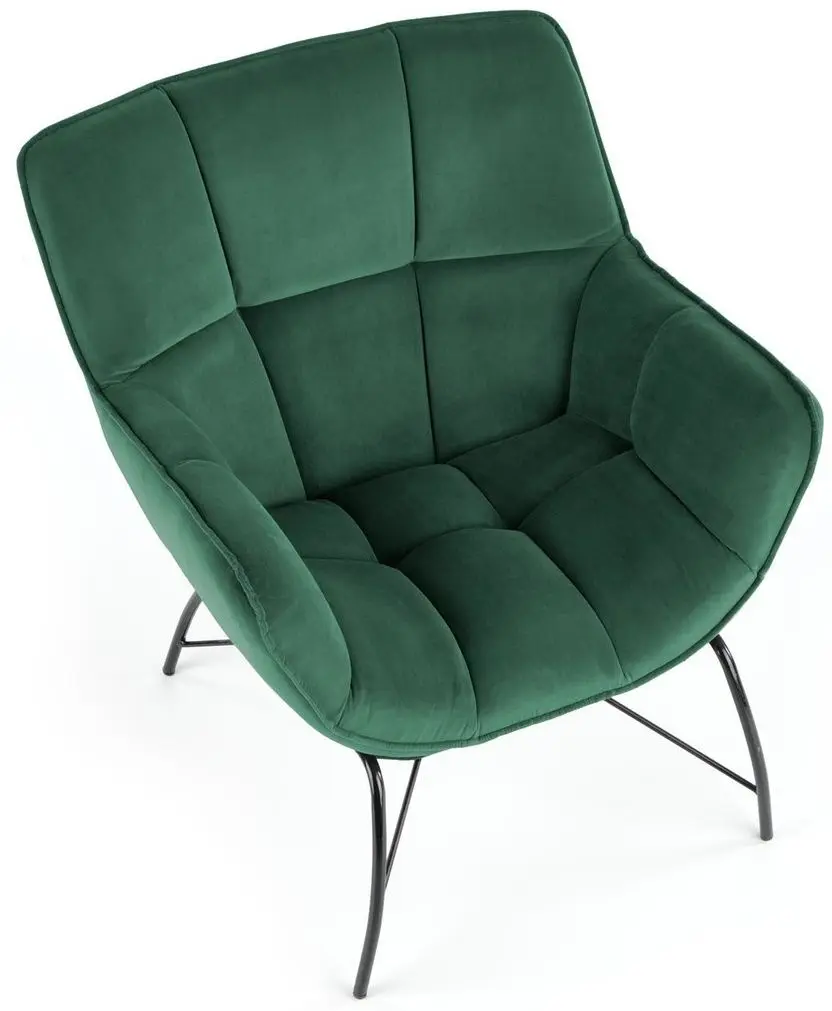 Fotoliu Halmar Belton (Dark Green/Black)