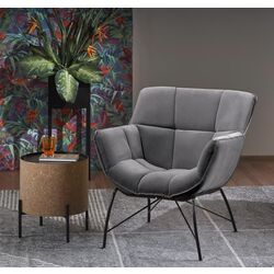 Fotoliu Halmar Belton (Gray/Black)