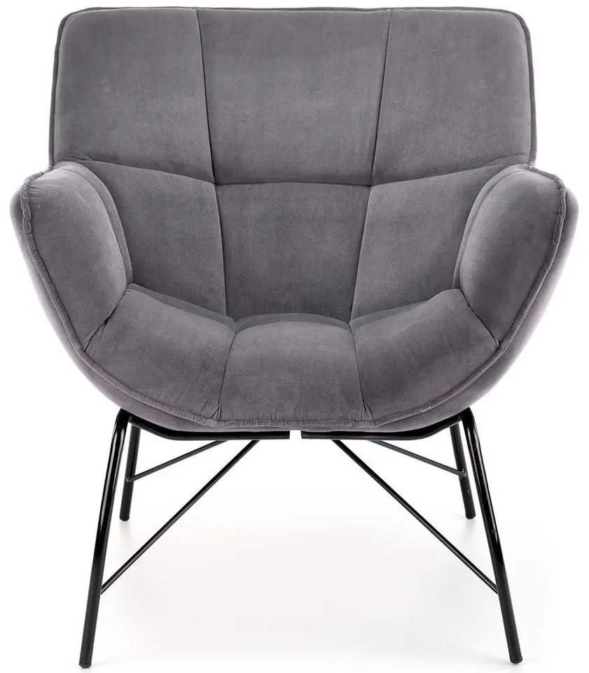 Fotoliu Halmar Belton (Gray/Black)