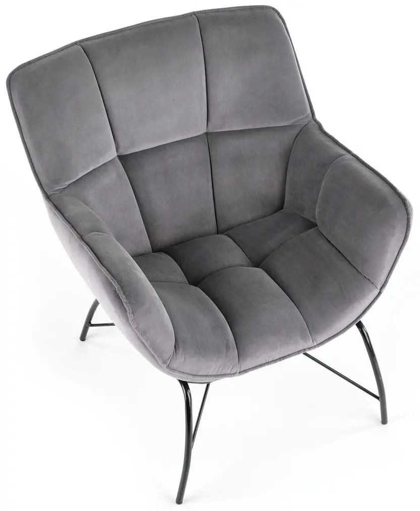 Fotoliu Halmar Belton (Gray/Black)