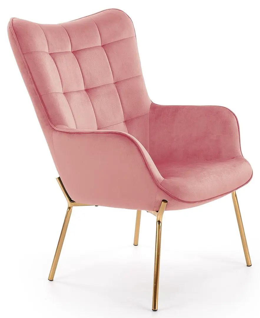 Кресло Halmar Castel 2 (Light Pink/Gold)