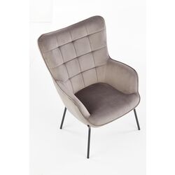 Fotoliu Halmar Castel (Light Gray/Black) Thumb