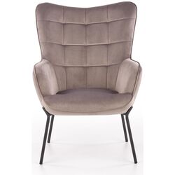 Fotoliu Halmar Castel (Light Gray/Black) Thumb