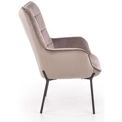 Fotoliu Halmar Castel (Light Gray/Black) Thumb
