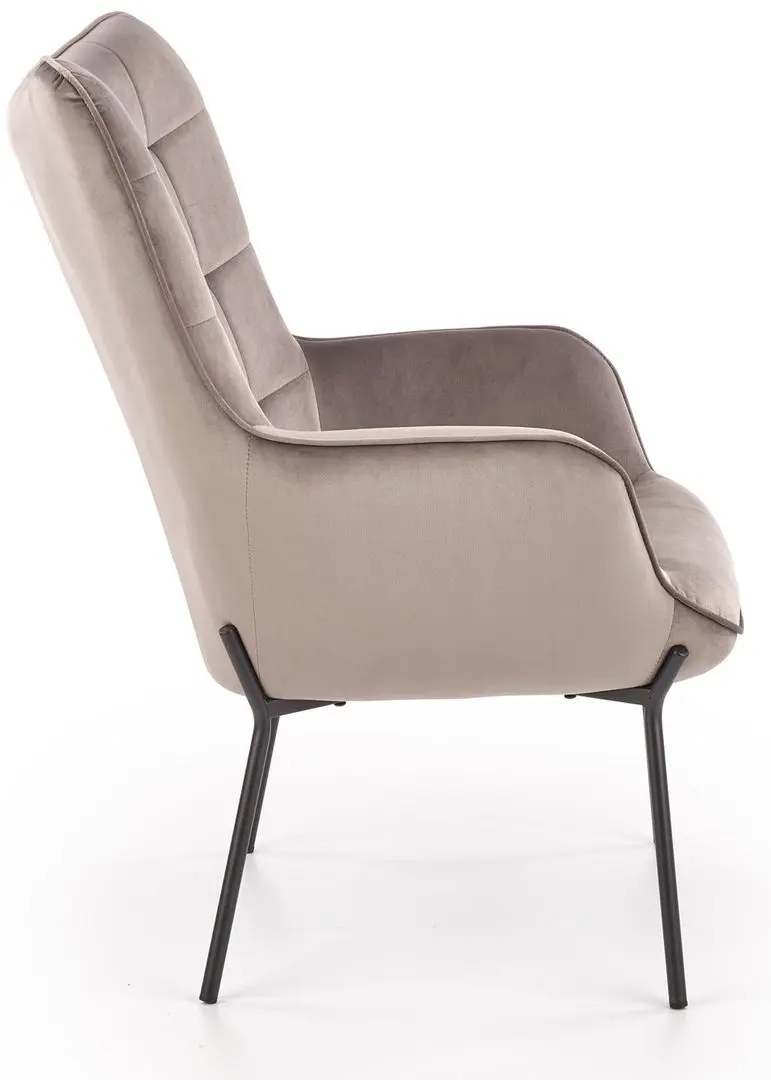 Fotoliu Halmar Castel (Light Gray/Black)