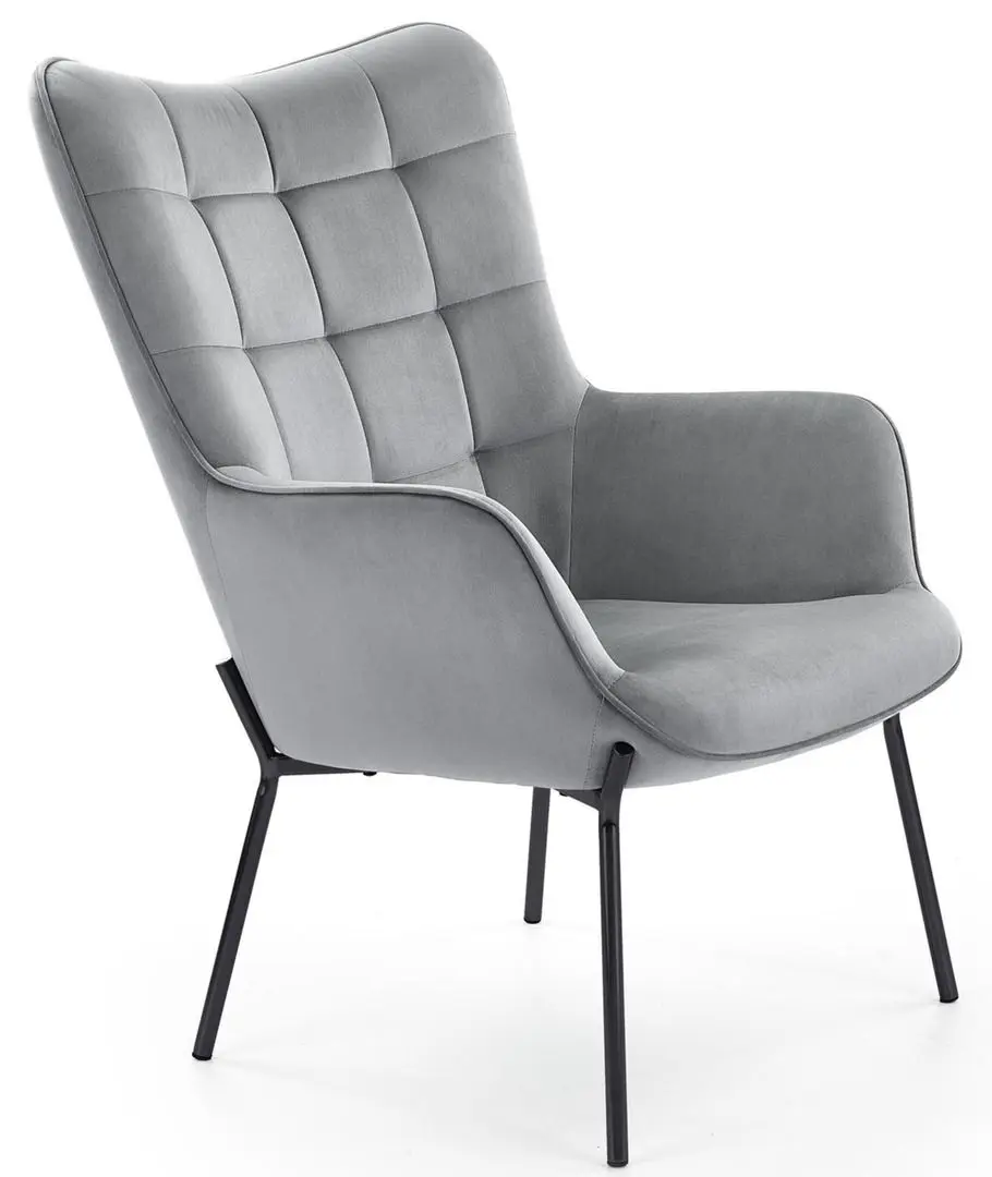 Fotoliu Halmar Castel (Light Gray/Black)